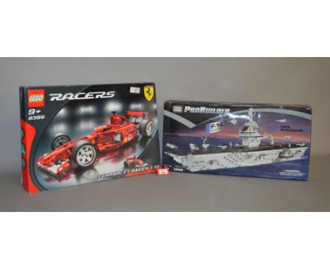 Lego Racers 8386 Ferrari F1 Racer 1:10 scale. Opened but appears complete (not checked). Together with an unopened MegaBloks 