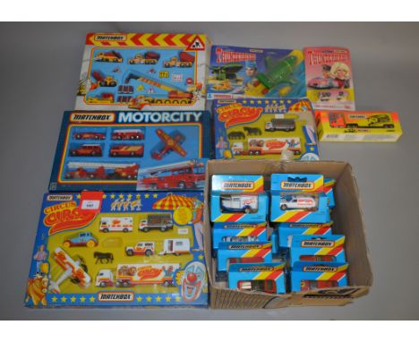 A quantity of carded and boxed Matchbox diecast models, from various different ranges, including 'Convoy', 'Superfast', 'Moto