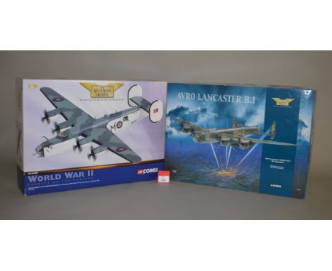 Two Corgi Aviation Archive 1:72 scale diecast model aircraft: AA34005 Consolidated B-24D Liberator GR.MkIII; AA32601 Avro Lan