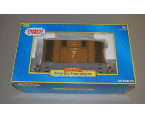 G gauge. Bachmann Thomas and Friends Deluxe Toby the Tram Engine. Boxed and E. 