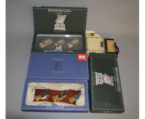 Two Lledo diecast  model sets in pre-production packaging, 'The Rolls Royce Collection' and 'British Motoring Classics of the