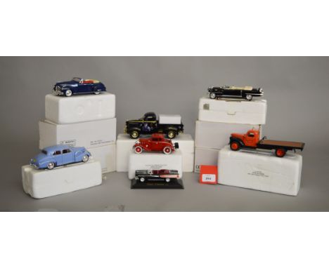 A selection of  diecast models including Chevrolet, Ford and Edsel marques in 1:32 and other scales from the 'National' and '