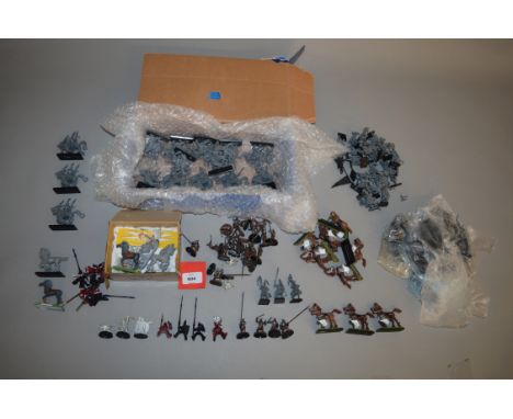 Games Workshop Warhammer: two older metal Tiranoc Chariots in parts with simply painted horses and a set of unpainted horses;
