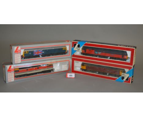 OO gauge. Four diesel locomotives, some in incorrect Lima boxes. (4)