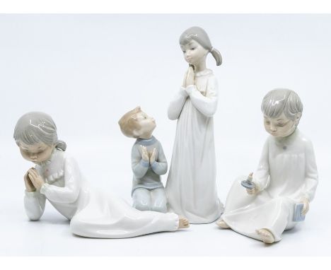 Two Nao figures one Lladro of children playing