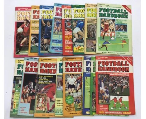A collection of approx 50 football handbooks from the Marshall Cavendish Collection, weekly editions, 1978 onwards