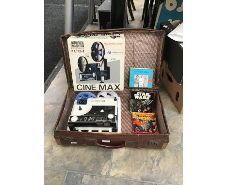 A 1970's Cinemax with screen, in box, along with 1978 Star Wars film, Laurel &amp; Hardy The Car Wreckers and The Marx Brothe