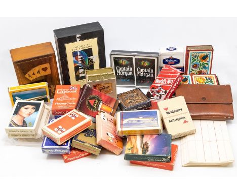 A pack of assorted playing card packs, mid 20th Century and later by various makers, over 30 in total (one bag)