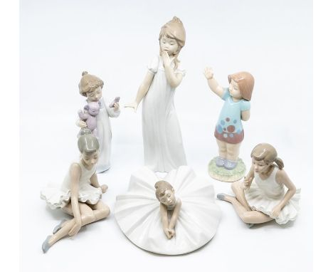 Six Nao figures of young ballet dancers and children