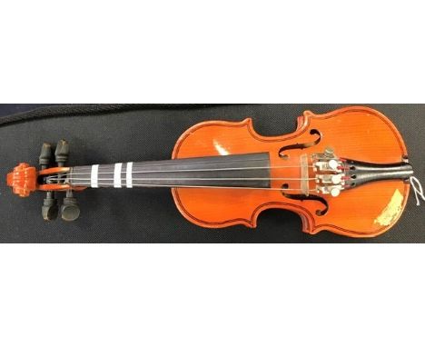 Violin by Suzuki, Japan, copy of 1720 Stradivarius. 6 1/4 inches.