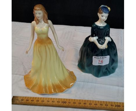 2 Royal Doulton figurines named 'Opal' & 'Cherie' 