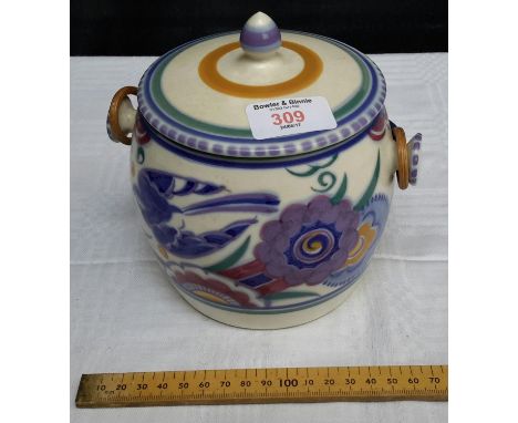 Poole pottery biscuit barrel