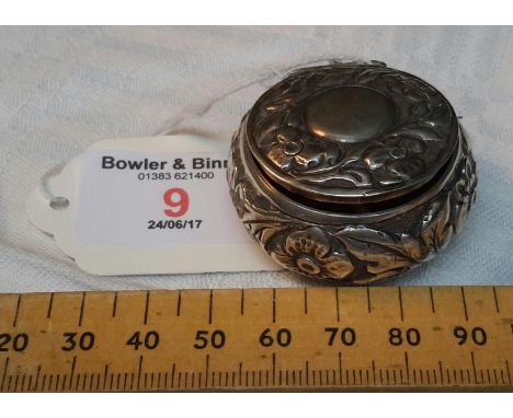 Birmingham silver ornate snuff box 