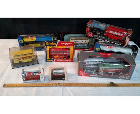 Selection of various bus models to include Dinky & Corgi 