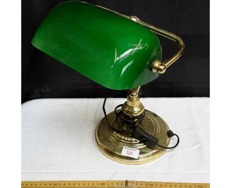 Green shade desk lamp 