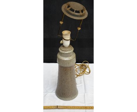 Danish art pottery lamp, with signature to the base 