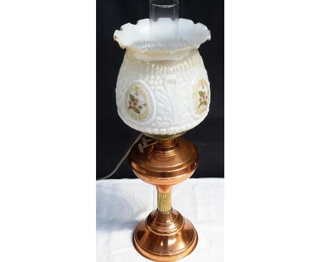 Electric converted paraffin lamp working 