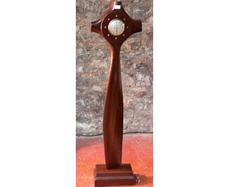 Aeroplane propeller clock with various ID numbers (as pictured), clock is marked J Ritchie & Sons Edinburgh, 147cm tall 