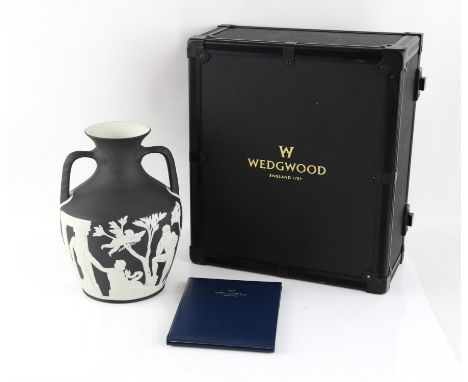 UPDATED DESCRIPTION - Wedgwood Portland Vase 18 from a limited edition of 21, Applied in white relief with figures depicting 