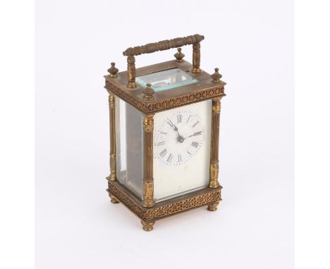 Early 20th century brass carriage clock