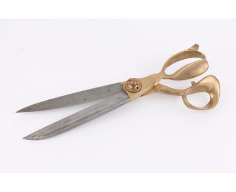 Pair of brass handled tailor's shears by Wilkinson & Son Sheffield 38cmCondition Report:  Blades overall in good condition. W