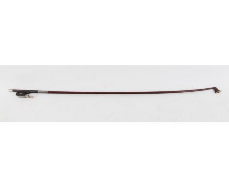 Silver mounted bow, stamped Jules Fetique, overall 74.5cm long,Condition Report:  General wear and tear consistent with age a