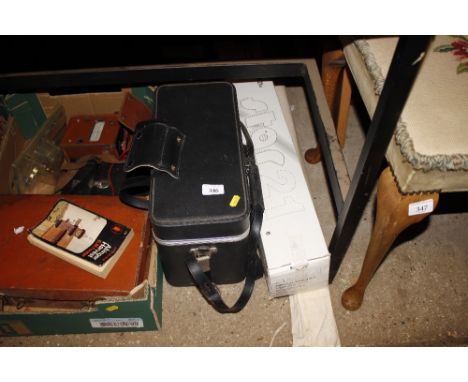 A tripod screen, camera etc.