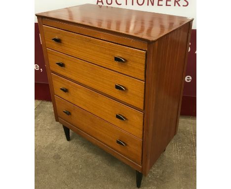 A Lebus teak chest of drawers 