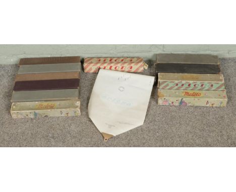 Twelve boxed Victorian full scale Pianola rolls, variety of music including Themodist T82672/T80554, Meloto 31107/35026 etc.
