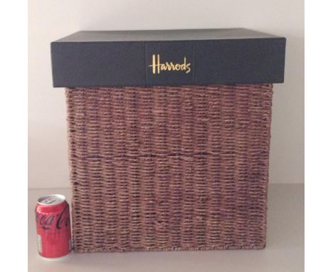 Large Harrods hamper/storage box, H:42 x W:42 x D:42 cm. Shipping Group (A). 
