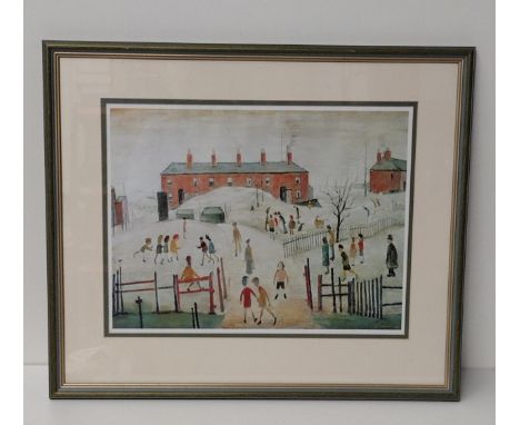 L.S Lowry: framed and glazed print, frame size H:50 x W:58 cm. Collection only. Shipping Group (A). 