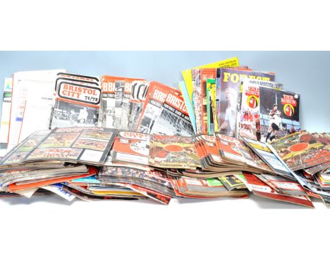 A large collection of vintage 1970's football programmes, mostly being Bristol related including Bristol Rovers and Bristol C