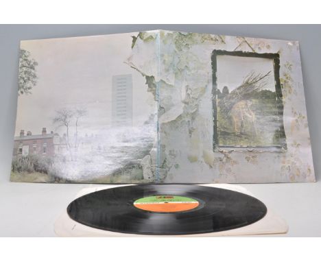 A vinyl long play LP record album by Led Zeppelin – Led Zep IV – Original Atlantic 2nd U.K. Press – K 50008 Stereo. Vinyl Con