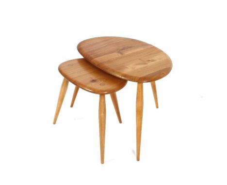 An Ercol nest of two "Pebble" coffee tables 