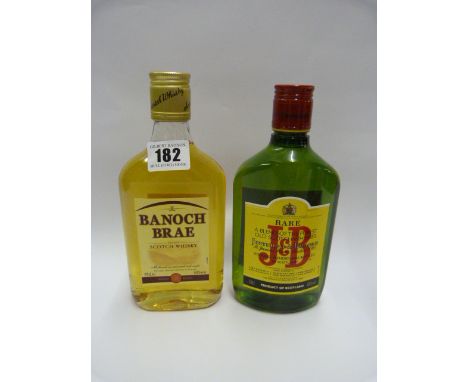 Half Bottle of Bannock Brae Scotch Whisky & Half Bottle of Rare J&B Scotch Whisky