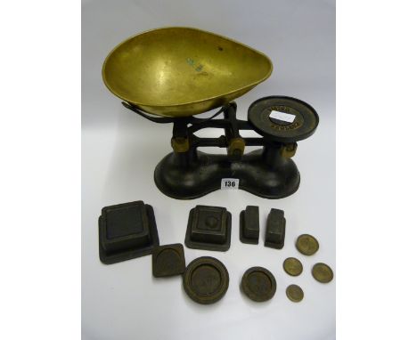 Vintage Set of Scales & Weights