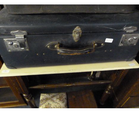 Navy Vintage Suitcase