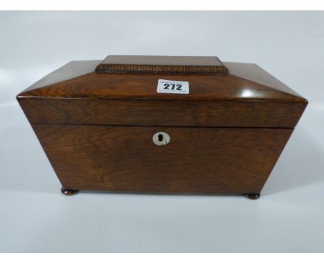 Mahogany Sarcophagus Tea Caddy