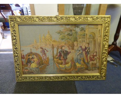 Gilt Framed Tapestry Picture