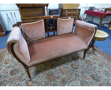 Edwardian Mahogany Inlaid Sofa