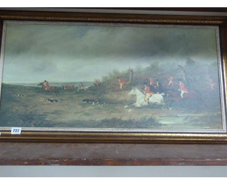 Gilt Framed Hunting Scene