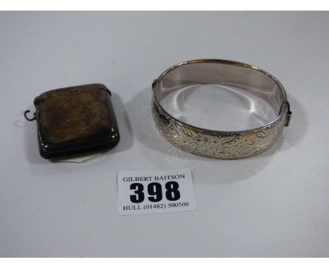 Silver Bangle & Vesta Case
