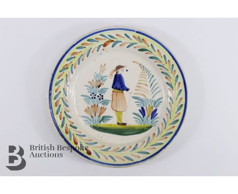 19th Century Quimper Plate approx 20cm&nbsp;