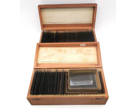 Two boxes of late-Victorian/Edwardian glass photographic plates, relating to an Edinburgh family, with architectural, enginee