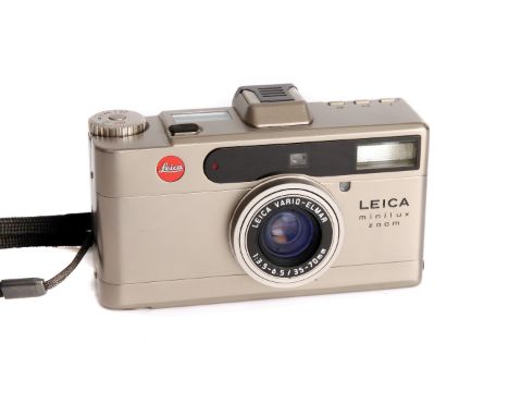 A Leica Minilux Zoom Compact Camera, with Vario-Elmar f/3.5-6.3 35-70mm lens, powers up and appears to function correctly