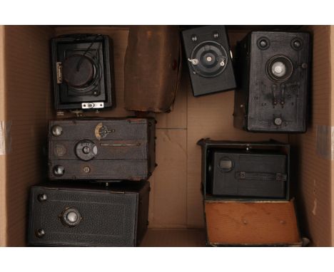A Selection of Various Box Form Cameras, from maker's including Ernemann, Beck and more (a lot)