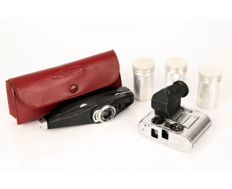 A Tessina 35 Sub-Miniature Camera, complete with prism, together with Secam Stylophot (2)