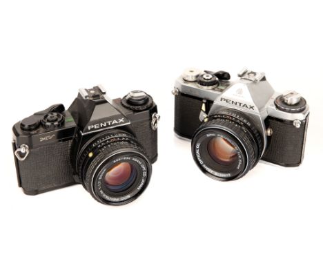 A Pentax ME SLR Camera, together with a Pentax MV (2)