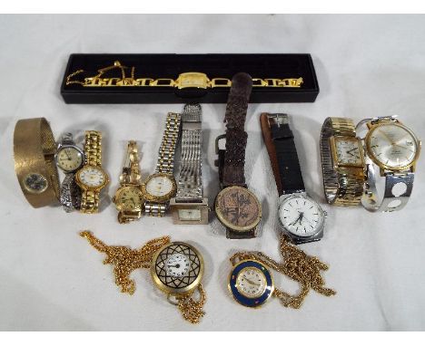 A collection of thirteen lady's and gentleman's watches to include Rotary, Montine, Lorus, Saxon, Timex, Accurist and similar