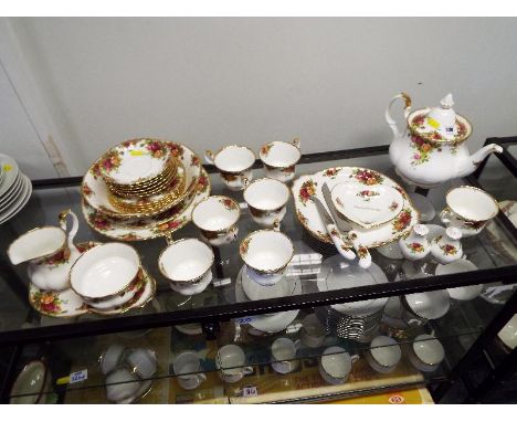 Royal Albert - A Royal Albert six place setting tea service decorated in the Old Country Roses Patterns comprising of approxi
